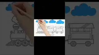 Train Sketch and Color #kidslearning #kidsvideo #kidsactivity #kidsknowledge