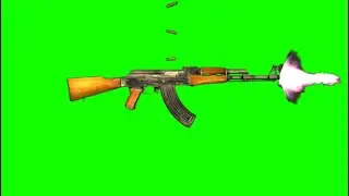 AK-47 Kalashnikov green screen 1080p