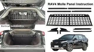 For Toyota RAV4 19-24 Car Modular Storage Molle Panel Installation instructions#automotive