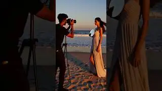🌅 Mirror on the Beach at Golden Hour | Fashion Model Cinematic Shot in Goa 🌊