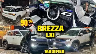 Brezza lxi modification with price✅base to top brezza modification in Karol Bagh- Brezza lxi to zxi+