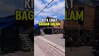 Melihat isi dalam rumah prefab kayu