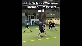 High School Offensive Lineman - Pass Sets drill #shorts #football #Offensive #defensive #Lineman
