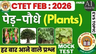 CTET 08 FEB | NCERT EVS : पेड़-पौधे (Plants) Mock Test | Most Important Questions @LetsLEARN2016 