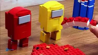 EATING GIANT KING CRAB FOR DINNER: Among Us Lego Animation Mukbang!