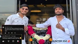 Royal Enfield Hunter 350 Delivery Vlog | First Look + First Experience 🏍️🔥#viral #ujjain 