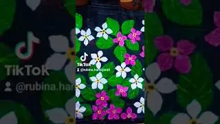 hand #painted #side #bag । #Rubina #hand #pain #house #video #stitch