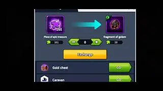 League Of Kingdoms - How To Use Treasure Pieces - Upgrading Fragment Of Golem Treasure