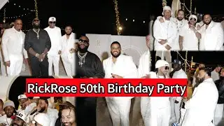 Dj Khaled, French Montana, & Others Storm RickRose 50th All White Birthday Party 