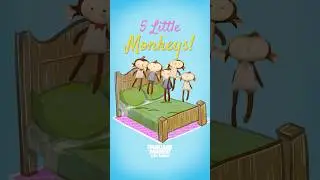 🙈Five Little Monkeys Jumping on a Bed! #kidsvideo #preschool #monkeys