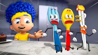 Learn Fork, Spoon & Chopsticks! | D Billions Kids Songs