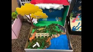 2nd Grade Science Diorama Project -  Habitat of Animals #diorama #animals #habitat #science #project