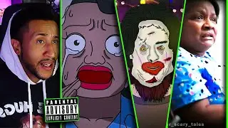 Reacting to SCARY Halloween Animated Horror Stories [ Disturbing ]