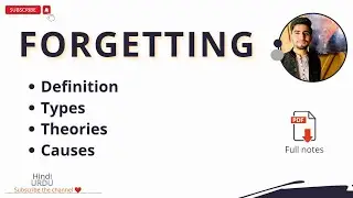 Forgetting | types of forgetting | cognitive process | psychology