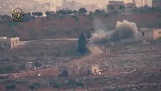 A Syrian Rebels Kornet Destroyed A Tank on W. Aleppo Front.