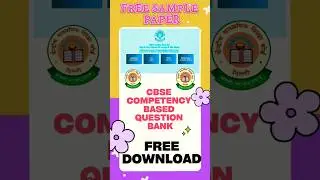 Free Download Competency Based Questions guide #samplepaper #cbse #question #free #download #shorts