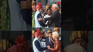 PM Modi welcomes President Murmu & EU leaders at Kartavya Path | #republicday | #shorts