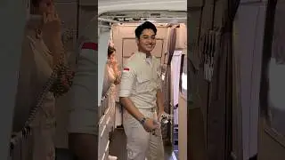 The most viral male flight attendant on TikTok, 100 million views. You have to watch‼️