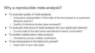 3 Reproducible meta-analysis