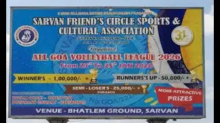 LIVE -1 SARVAN all goa volleyball league
