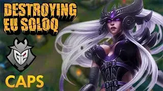 Destroying EU SoloQ: G2 Caps - Syndra Mid Lane - KDA 21/0/3