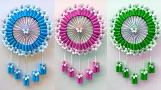 Beautiful paper flower wall hanging crafts | home decor ideas | crafts video 