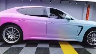 Gradient Pink-Blue Car Wrap