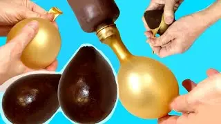 Cómo hacer Huevos de chocolate con Globos. 6 Ideas Fáciles para Pascua DIY