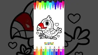 Learn How to Draw a Cute Bird |  Easy Drawing for Kids |  #art #drawingtutorial #artisticinspiration