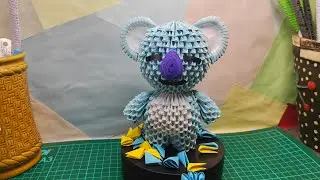 ORIGAMI 3D KOYA BT21 || cara membuat origami 3d || KOALA