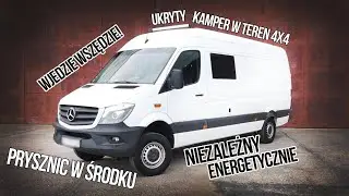 🚙 Ukryty Kamper 4x4. ⚡Niezależny energetycznie. ⚙️Wjedzie wszędzie. 🚿 Zobacz ten prysznic!