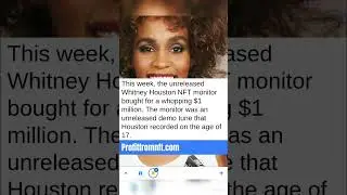 $1 miion for Whitney Houston's unreleased NFTs on Tezos #shorts  #nft #nfts #nftnews #nftshorts