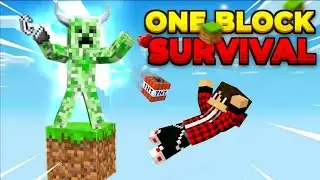 1 BLOCK SURVIVAL SIRES || ONE BLOCK mod in Minecraft POCKET edition gaming zoon #1 ( HINDI )