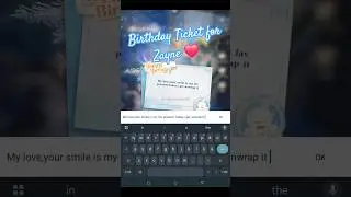 Birthday's ticket for Zayne🎂❤️ #otomeconakemi #otomestories #loveanddeepspace #Zayne #datinggameplay