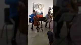 Paul Gillespie and teacher Victor Yellamo cello performance
