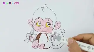 Monkey Coloring Pages for Kids