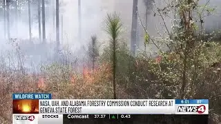 NASA, UAH, Alabama Forestry Commission conducting wildfire research at Geneva State Forest