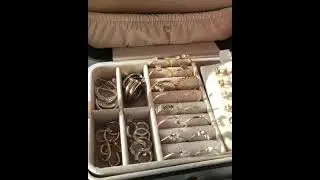 Jewelry Organizer Box, Travel Jewelry Case, 2-Layer Travel Case for Earrings, Necklaces, Bracelets