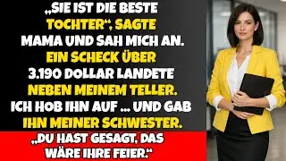 „SIE SAGTE, ES SEI IHRE FEIER“ – UND LEGTE MIR DEN SCHECK HIN. ICH GAB IHN MEINER SCHWESTER.