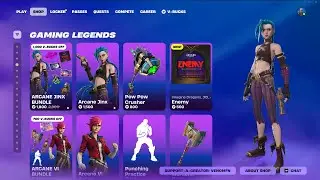 NEW Arcane Jinx & Vi Fortnite Item Shop Showcase! (Available Now)