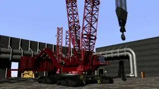 Manitowoc 31000 Crawler Crane, Turning ans VPC extending