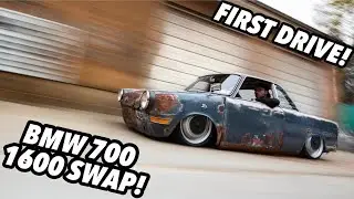 BMW 700 MOTOR SWAP FIRST DRIVE!! WILL IT RUN?!