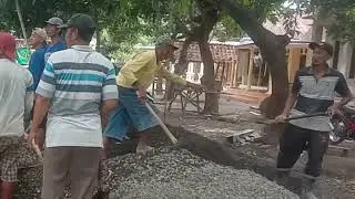 Construction ASMR Experience: Cement Mixing, Hammering, Grinding, and Stone Work.
