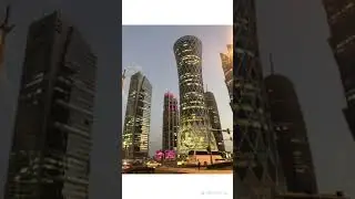 Beautiful Buildings & Night Lights #doha #qatar #nightlights #shorts