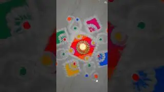 Simple & Attractive Rangoli Design for Navratri Festival @Devjani Arts&Crafts #navratrirangoli #art