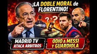 Florentino P&eacute;rez, Madrid TV y la DOBLE MORAL: el odio al Bar&ccedil;a de Messi y Guardiola