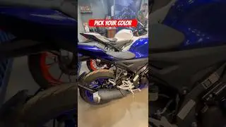 Racing Blue or Intensity White? 🤔 Which Yamaha R15 V4 are you taking home?