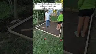 Prepping the foundation for a new 10X8 shed! PART ONE  #patiowell #shedfoundation #gardenshed #diy
