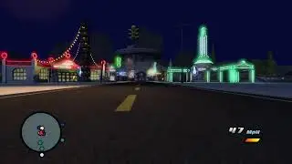 Cars:The video game Radiator Springs at night