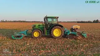 AGRONA POWERDISC 300, WNT 300 & JD 6125R By Cabianca Farm in semina cover crop